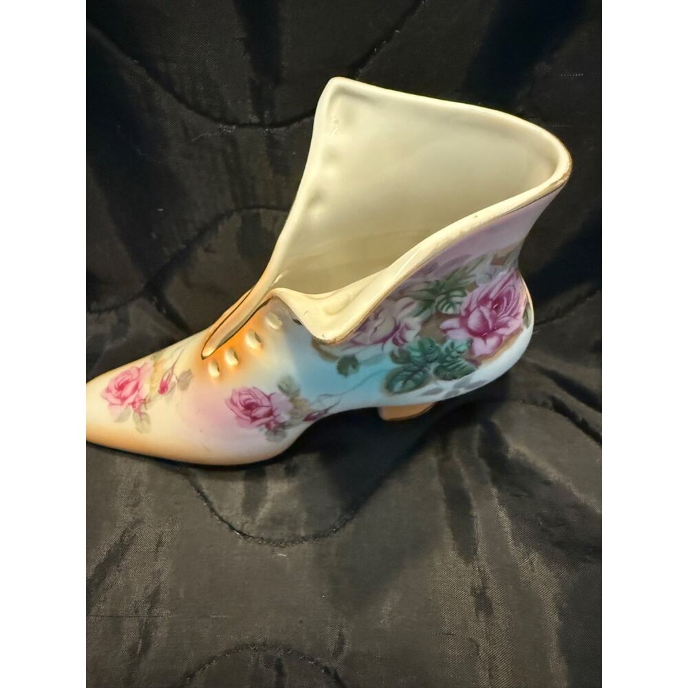 Vintage RS Prussia porcelain Shoe Vase red star mark